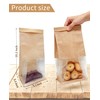 Jexila 50 Pack Small Bakery Bags with Window Reusable Cookie