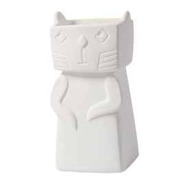 ABOOFAN 1PC Adorable Ceramic Cat Vase for Dried Flower Arranging Cute Home Decor Accent Minimalist Design for Office Indoor Decoration for Cat Lovers