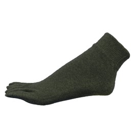 COUVER Charcoal 5 Finger Women's Stick Ankle Toe Sock Winter Use, (1 Pair)