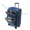 KROSER Softside Expandable Carry On Luggage with Spinner Wheels &