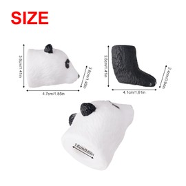 Andux 5pcs Animal Finger Puppets Realistic Rubber Animal Roll Play Finger Puppets Set ZJWO-01 (Panda)