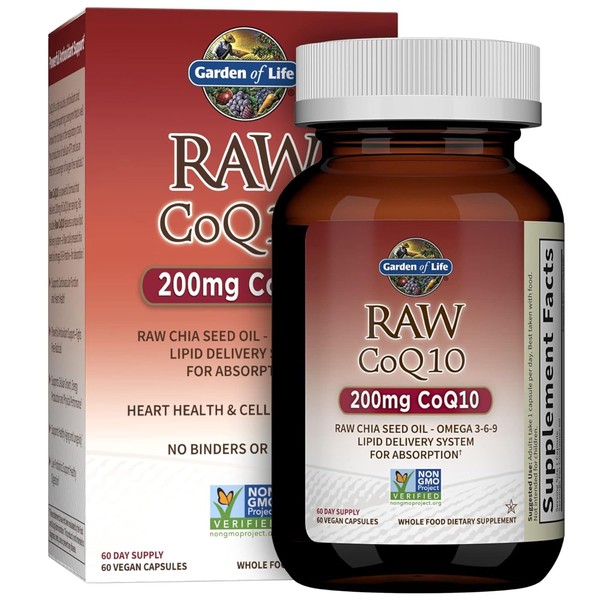 Garden of Life RAW CoQ10, 60 Capsules - Producto Original