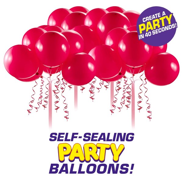 Bunch O Balloons - Self-Tie Party Balloons 4 Pack (32 Balloons) - Red