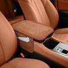 SINGARO Car Leather Center Console Cover with 2 Storage Bags,