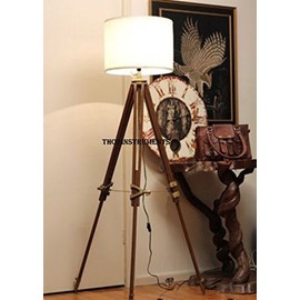 Thor Vintage Classic Tripod Floor Lamp Nautical Floor Lamp Home Decor lamp (Without Lampshade) Rustic Vintage Home Decor Gifts