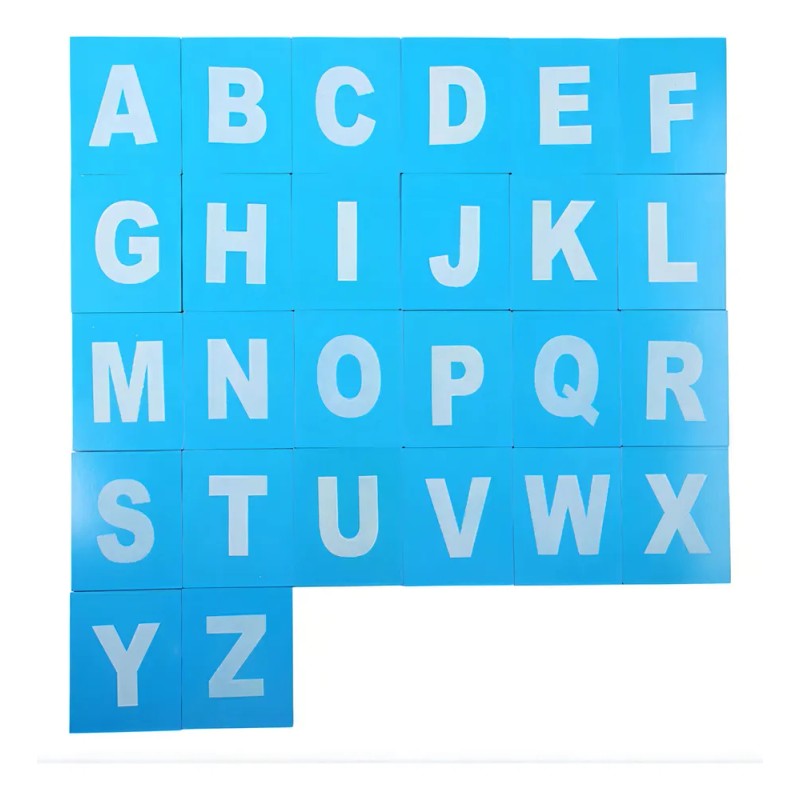 Letras De Papel De Lija Montessori, Material Didáctico
