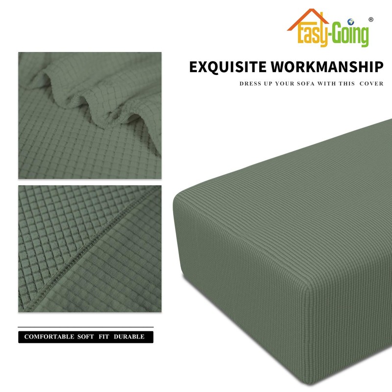 Easy-Going Stretch Ottoman Cover Folding Storage Stool Furniture Protector Soft