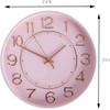 HZDHCLH Radio Clock Quiet, Wall Clock Diameter 9.8 inches (25