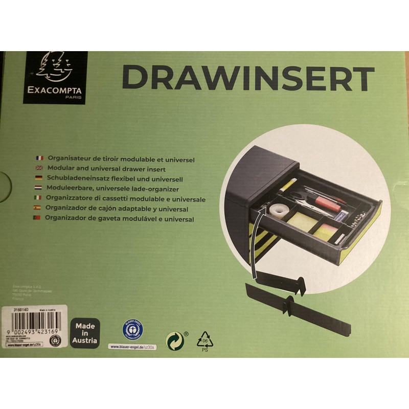Exacompta Drawinsert 316014D Drawer Liner with 4 Removable Blades 100%