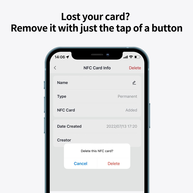 SwitchBot Card for Unlocking Your SwitchBot Lock via Keypad or