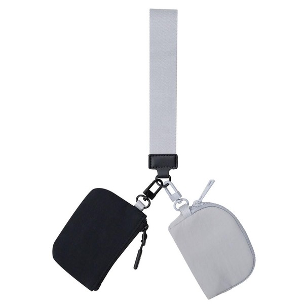 YiYunTE Dual Pouch Keychain Wallet Women Men Mini Zip Around