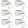 oupados Pack of 6 Locking Cabinets Stainless Steel Spring Catch