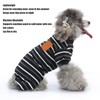 Dog Pajamas Warm 4 Legged High Collar Soft Stretchy Striped