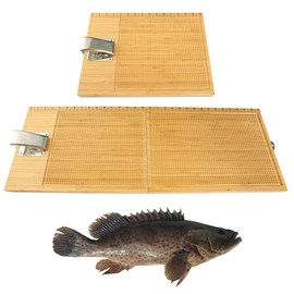 Essenhome Foldable Fish Cleaning Board with Clamp - Extra Large 32"x 12"Fish Cutting Board - Non-Slip Surface, Portable Fish Measuring Board - Ideal Gift for Anglers and Outdoor Enthusiasts