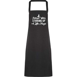 Hippowarehouse Kitchen witch stirring up a little magic Apron kitchen cooking painting DIY onesize adult