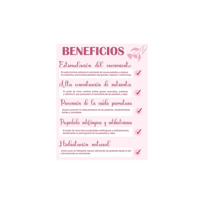Aceite Para Crecimiento De Pestañas, Desmaquillante Natural