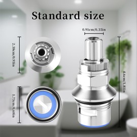 2 Pack 910-9000 Ceramic Disc Cartridge,Compatible with Price Pfister Faucets Hot & Cold Ceramic Valve, for Use on Two Handle Lavatory and Kitchen Faucets, 12 Point Broach