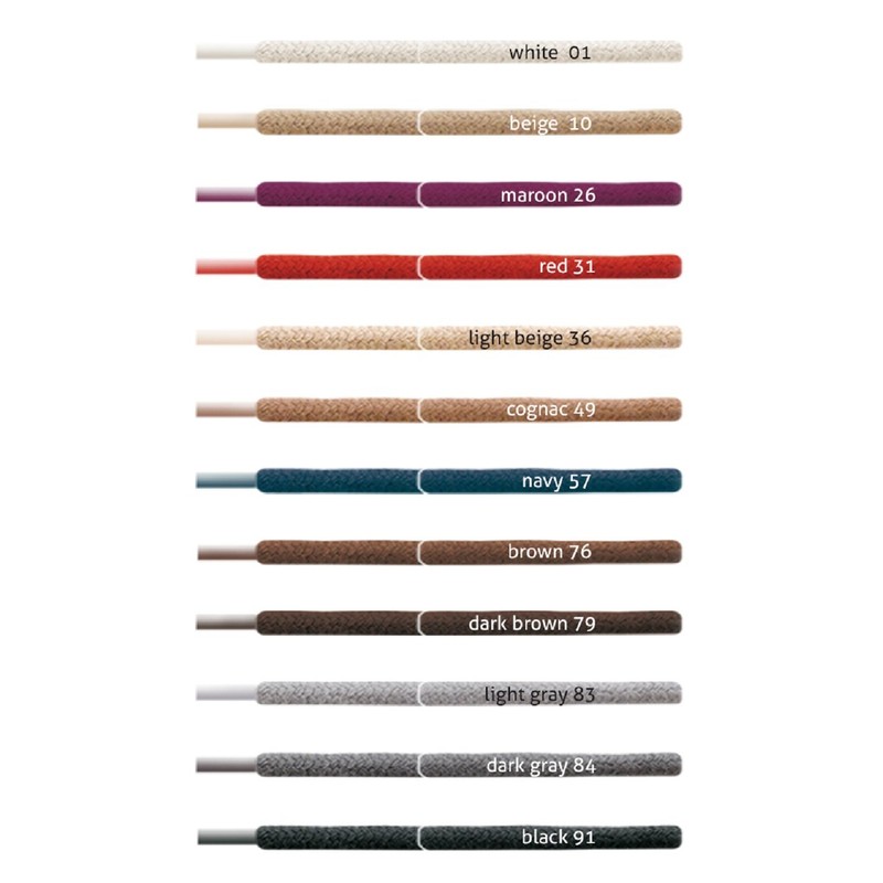 Kaps Round Thin Laces, quality 2mm wide 100% cotton shoe