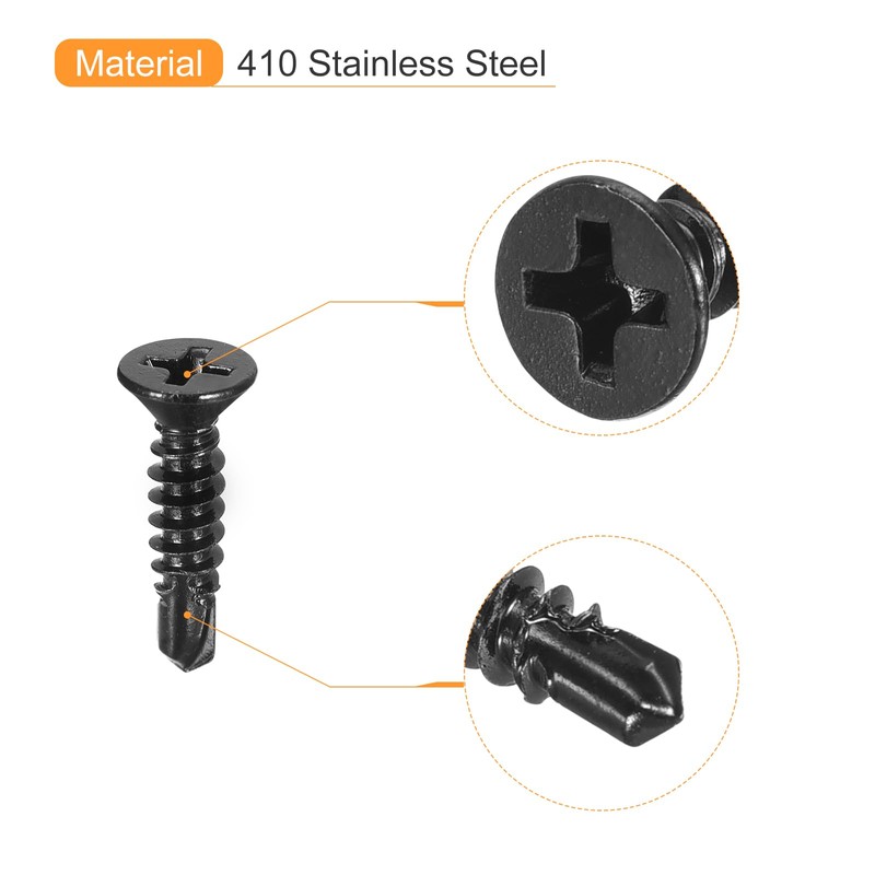 QUARKZMAN #8 x 3/4 Inch Self Tapping Screws, 80 Pieces