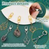 PH PandaHall 8pcs 4 Styles Crystal Stone Holder Keychains, Golden