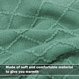 Catalonia Knitted Throw Blanket for Couch, Decorative Blanket with Fringe, Acrylic Leisure Blanket for Bed, Sofa, Living Room | All Seasons, Lightweight, Cozy, Solid Color | 50×60 inches