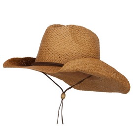 Mega Cap Western Toyo Cowboy Hat - Caramel OSFM
