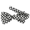 cravateSlim Black and White Checkerboard Bow Tie