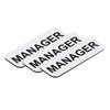 Manager 1 x 3 Name Tag, White (3 Pack)