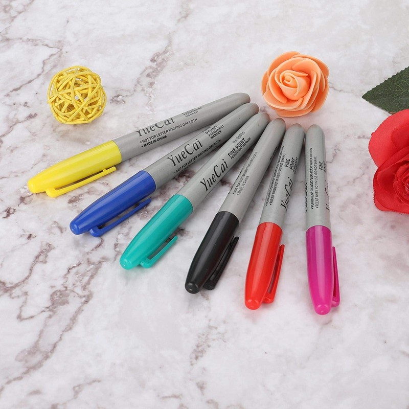 6pcs Skin Marker Pen Body Tattoo Maker Pen Skin Marker