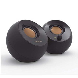 (Renewed) Creative Pebble 2.0 USB-Powered Desktop Speakers with Far-Field Drivers and Passive Radiators for PCs and Laptops (Black)