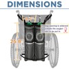 NIHAO Dual Oxygen Tank Holder for Wheelchiars, Oxygen Cylinder Bag
