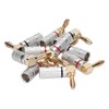 10 Pcs Banana Plugs 24K Copper Gold Plated Aluminum Case