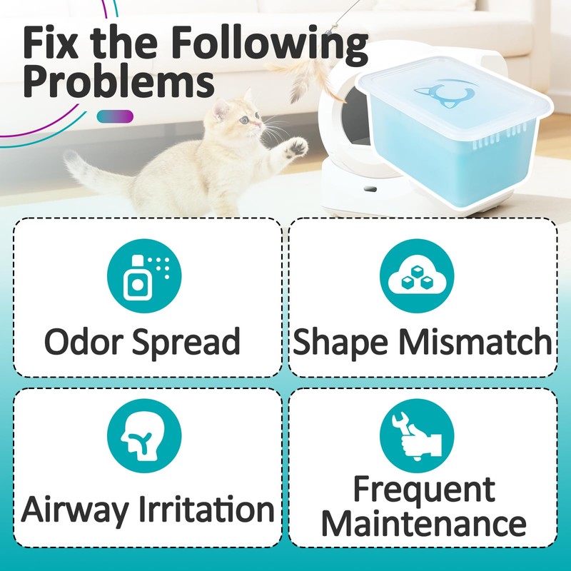 10 Pcs N60 Odor Eliminator Compatible with Petkit Ultra Max