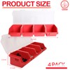 RMERVE 4 Pcs Screw Organizers, Stackable Bins with Lids Plastic
