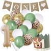 22Pcs Wild One Birthday Decorations, First Birthday Decorations Boy, Safari