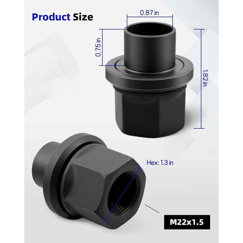 12PCS Two-Piece 19mm Sleeve Flanged Wheel Lug Nuts Fit Steel