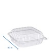 Dart C90PST1 ClearSeal Plastic Hinged Containers, Clear, 8.2 x 8.3