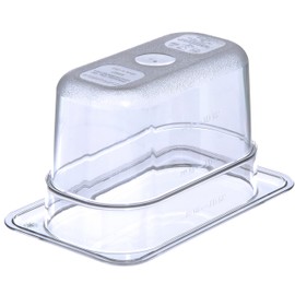 CFS Plastic Food Pan 1/9 Size 4 Inches Deep Clear (Pack of 6)