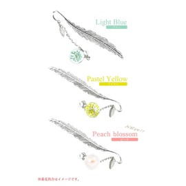 prendre PR-BOOKMARKER-PK Bookmarker, Bookmarker, Flowers, Metal, Dried Flowers, Bookmark, Gift, Mother's Day, Stylish, Glass Ball (Pink)