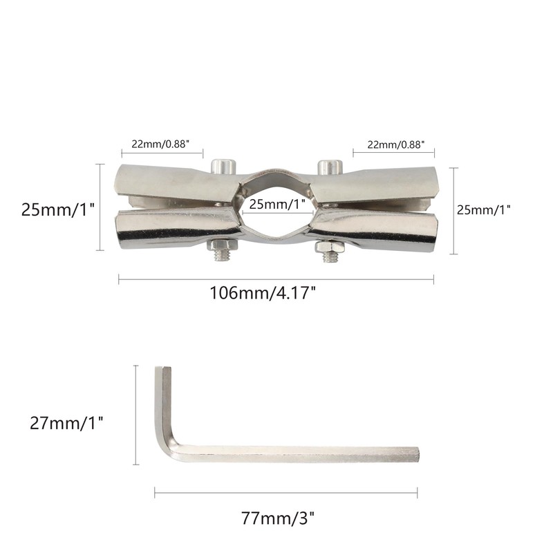 AUXBC 2Pcs OD 1"(25MM) Joint Pipe Clamp, Structural Pipe Connector