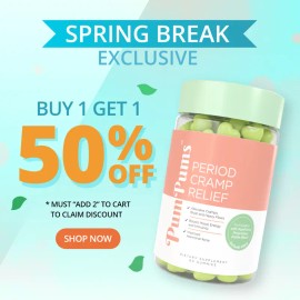 Plant-Based Period Support Gummies – Sugar-Free Relief for Cramps, Bloating & Hormonal Balance – 1 Bottle