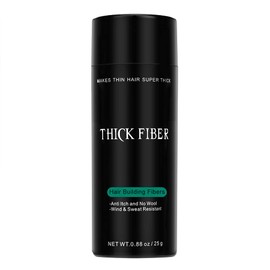 THICK FIBER Hair Fibres (Pack of 1, BLACK) | Powder for Thinning 25g Bottle Makes Thin Look Thicker in Seconds with loss Concealer Women & Men