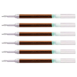 PENTEL Energel LR7 Gel Ink Rollerball Pens 0.7 mm Tip Pack of 6 Brown