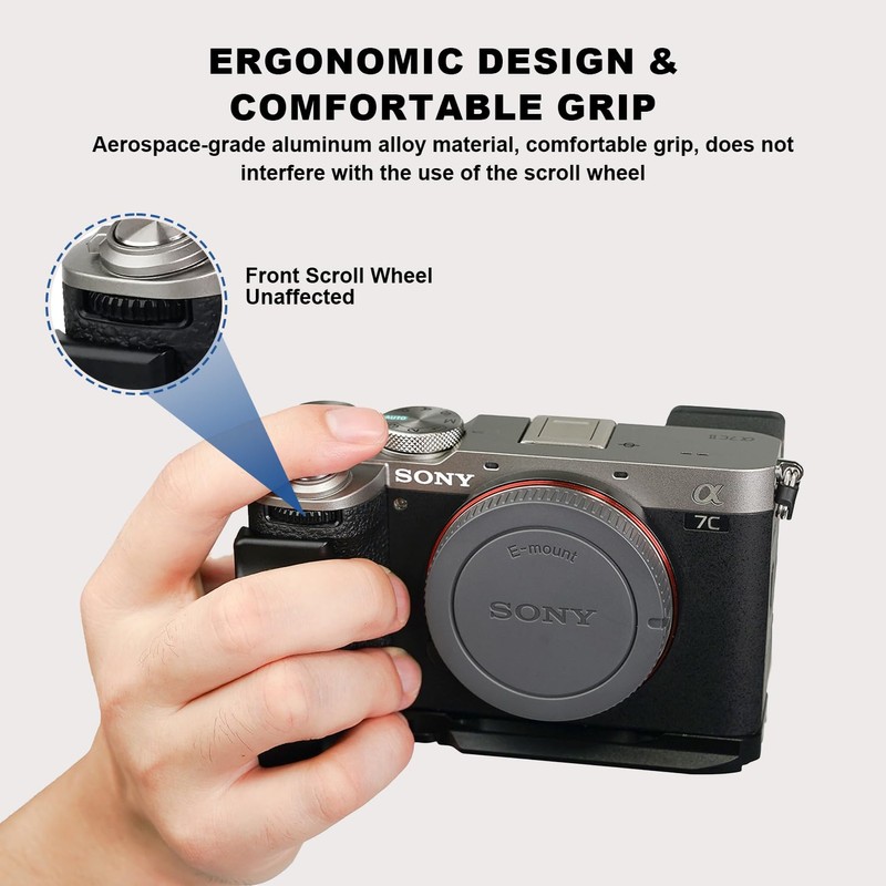 FOMOZER Handgrip L Shape Grip for A7C2/A7CR, Compatible with Arca