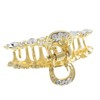 VINGTAINE H-830 Gold Rhinestone Hair Claw Hair Clip Hair Accessory