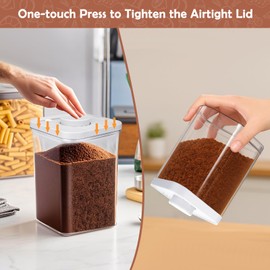 Airtight Brown Sugar Container 2.7Qt/2600ml - Moisture-Proof Kitchen & Pantry Brown Sugar Keeper Container Airtight Saver Storage for Flour, Baking Supplies, Coffee with Locking Lid