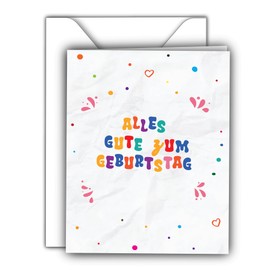 Edition Colibri Glückwunschkarte zum Geburtstag mit Umschlag, Happy Birthday Karten, Geburtstag Karte, Geburtstagskarte für Mann und Frau, A6, Konfetti