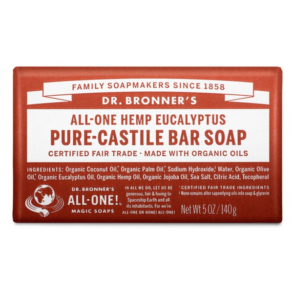 Dr Bronners - Castile Soap Bar - Eucalyptus (140g)