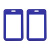 PATIKIL 2 Pack Sliding Clear Badge Holder, Plastic ID Badge