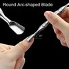 EUZUXU Cuticle Pusher Stainless Steel, 2-in-1 Cuticle Trimmer Nail Care